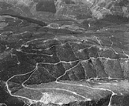 Mount St. Helens: Aerial view: clear-cuts and logging roads. Vicinity of Mount St. Helens, Washington(outside impact area).
