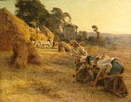 Léon Augustin LHermitte - Glaneuses en avant de Vieilles Meules (Paintings) h: 78.1 x w: 101.6 cm / h: 30.7 x w: 40 in