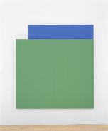 Ellsworth Kelly - Green Relief over Blue (Paintings) h: 80 x w: 74 x d: 2.8 in / h: 203.2 x w: 188 x d: 7.1 cm