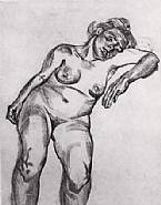 Lucian Freud - Blond Girl (Works on Paper (Drawings, Watercolors etc.)) h: 69 x w: 54.2 cm / h: 27.2 x w: 21.3 in
