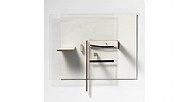 Abstract in White, Black and Natural Wood