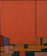 Gunther Gerzso - Rojo-Azul-Naranja (Paintings) h: 21.6 x w: 18.1 in / h: 54.9 x w: 46 cm