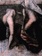 Armando Morales - Dos Bañistas (Two Bathers) (Works on Paper (Drawings, Watercolors etc.)) h: 30.8 x w: 23.3 in / h: 78.2 x w: 59.2 cm