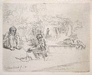 Rembrandt van Rijn - Les Baigneurs (The Bathers) (Prints and Multiples)