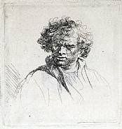 Rembrandt van Rijn - Curly Headed Man with a Wry Mouth (Prints and Multiples)