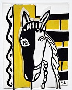 Fernand Léger - Le Cheval sur fond jaune (Sculptures) h: 18.3 x w: 15.4 in / h: 46.5 x w: 39.1 cm
