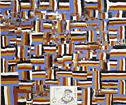 Ethnic Abstraction with Zen figure