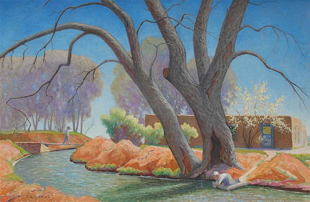  Albert Schmidt, Untitled (Acequia in Spring)