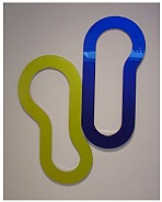 Christian Eckart - Circuit Painting Diptych (Paintings) h: 72 x w: 54 in / h: 182.9 x w: 137.2 cm