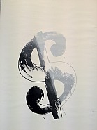 Andy Warhol - $ Sign (Prints and Multiples) h: 87.6 x w: 55.9 cm / h: 34.5 x w: 22 in