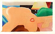 Tom Wesselmann - Long Delayed Nude for Celia (Works on Paper (Drawings, Watercolors etc.)) h: 8 x w: 12 in / h: 20.3 x w: 30.5 cm
