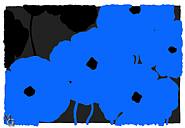 Donald Sultan - Blues and Blacks (Prints and Multiples) h: 52 x w: 76 in / h: 132.1 x w: 193 cm
