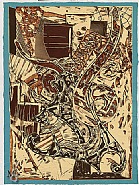 Frank Stella - Swan engraving framed II (Prints and Multiples) h: 57.5 x w: 42.5 in / h: 146 x w: 108 cm