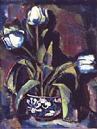 Charles Sheeler - White Tulips (Paintings) h: 13.9 x w: 10.4 in / h: 35.3 x w: 26.4 cm