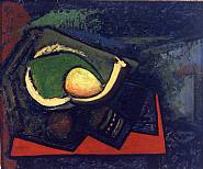 Alfred Henry Maurer - Cubist Still Life with Pear (Paintings) h: 18.2 x w: 21.6 in / h: 46.2 x w: 54.9 cm