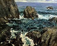 Robert Henri - Sea and Cliffs (Maine Coast) (Paintings) h: 26 x w: 32 in / h: 66 x w: 81.3 cm