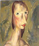 Alfred Henry Maurer - Girl (Paintings) h: 21.5 x w: 18 in / h: 54.6 x w: 45.7 cm
