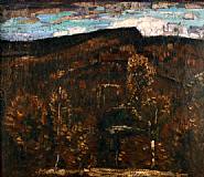 Marsden Hartley - Late Fall, Maine (Paintings) h: 12 x w: 14 in / h: 30.5 x w: 35.6 cm