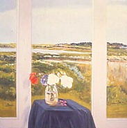 Jane Freilicher - Window on the Marsh (Paintings) h: 47 x w: 50 in / h: 119.4 x w: 127 cm