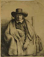 Rembrandt van Rijn - Clement de Jonghe, Printseller (Prints and Multiples) h: 8.1 x w: 6.3 in / h: 20.6 x w: 16 cm