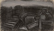 Leon Kossoff - City Rooftops (Works on Paper (Drawings, Watercolors etc.)) h: 22.5 x w: 38.5 in / h: 57.2 x w: 97.8 cm