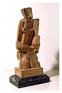 Ossip Zadkine - Femme Á L'Éventail (Sculptures) h: 17.6 in / h: 44.7 cm