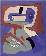 Rolph Scarlett - Surrealist Figure (Paintings) h: 21 x w: 16 in / h: 53.3 x w: 40.6 cm