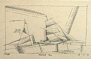 Lyonel Feininger - Dampschiff 1840 (Works on Paper (Drawings, Watercolors etc.)) h: 7 x w: 11 in / h: 17.8 x w: 27.9 cm