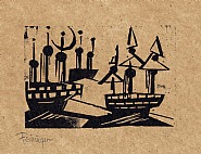 Lyonel Feininger - Schiffe und Neumond (Ships and New Moon) (Prints and Multiples)