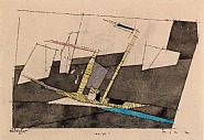 Lyonel Feininger - Adrift (Works on Paper (Drawings, Watercolors etc.)) h: 7.6 x w: 10.6 in / h: 19.3 x w: 26.9 cm