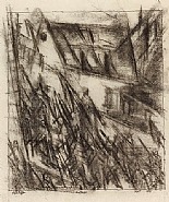 Lyonel Feininger - Aufruhr (Uprising) (Works on Paper (Drawings, Watercolors etc.)) h: 11.7 x w: 9.4 in / h: 29.7 x w: 23.9 cm