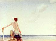 William Russell Flint - Ariadne (Works on Paper (Drawings, Watercolors etc.)) h: 10.2 x w: 13.5 in / h: 25.9 x w: 34.3 cm