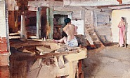 William Russell Flint - The Old Mill Studio (Works on Paper (Drawings, Watercolors etc.))