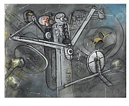 Roberto Matta - T'agico non m'agico (from the series L'Espace de l'Espéce) (Paintings) h: 115 x w: 149 cm / h: 45.3 x w: 58.7 in