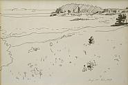 Fairfield Porter - South Meadow (Works on Paper (Drawings, Watercolors etc.)) h: 10.6 x w: 14 in / h: 26.9 x w: 35.6 cm