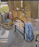 Fairfield Porter - The Bedroom (Paintings) h: 16 x w: 12 in / h: 40.6 x w: 30.5 cm