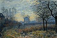 Alfred Sisley - Le Couple – Environs de Louveciennes (Paintings) h: 15 x w: 22 in / h: 38.1 x w: 55.9 cm