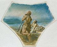 Eugène Delacroix - The Chaldean Shepherds (Works on Paper (Drawings, Watercolors etc.))