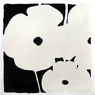 Donald Sultan - Poppies June 3 (White) (Prints and Multiples) h: 39 x w: 39 in / h: 99.1 x w: 99.1 cm