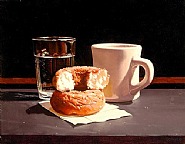 Ralph Goings - Still Life with Water Glass (Paintings) h: 10.9 x w: 13.9 in / h: 27.7 x w: 35.3 cm