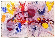 Sam Francis - Untitled (SF89-222) (Pages from a Sketch Book) (Paintings) h: 19 x w: 28.8 in / h: 48.3 x w: 73.2 cm