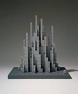 Sol LeWitt - Maquette for Concrete Block Structure, Irregular Progression, High #7 (Sculptures) h: 26.2 x w: 25 x d: 14 in / h: 66.5 x w: 63.5 x d: 35.6 cm