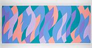 Bridget Riley - Four Colours with Orange (Paintings) h: 42.2 x w: 99 in / h: 107.2 x w: 251.5 cm
