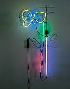 Keith Sonnier - Dismantled Weapon (Mixed Media) h: 63 x w: 32 x d: 15 in / h: 160 x w: 81.3 x d: 38.1 cm
