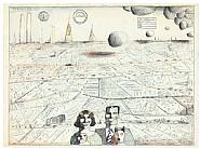 Saul Steinberg - Utopia (Paintings) h: 21.5 x w: 29.2 in / h: 54.6 x w: 74.2 cm