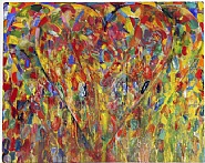 Jim Dine - Mister 3 Hearts (Paintings) h: 8 x w: 10 in / h: 20.3 x w: 25.4 cm