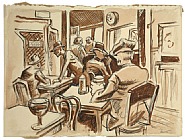 Thomas Hart Benton - The Revolution in Pengelly Hall, Flint’s Smolny Institute, 1937