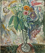 Alfred Henry Maurer - Floral Still Life (Works on Paper (Drawings, Watercolors etc.)) h: 21.2 x w: 18 in / h: 53.8 x w: 45.7 cm