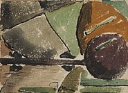 Arthur Dove - Landscape II (Works on Paper (Drawings, Watercolors etc.)) h: 5 x w: 7 in / h: 12.7 x w: 17.8 cm