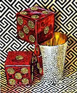 Jeanette Pasin Sloan - Dice II (Works on Paper (Drawings, Watercolors etc.)) h: 14.8 x w: 12.5 in / h: 37.6 x w: 31.8 cm